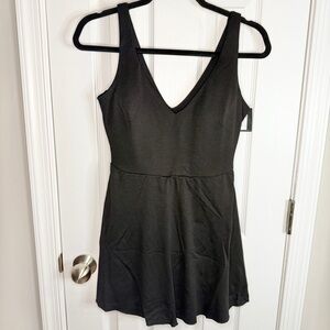 Spanx Shaping Piqué Swim Dress in Very Black NEW with Tags Size Large